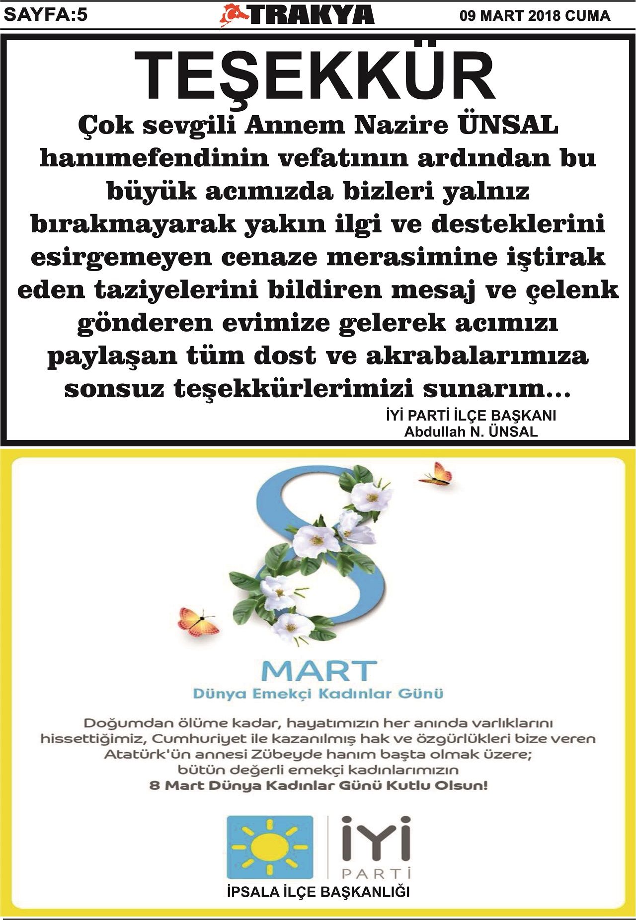 09 Mart 2018