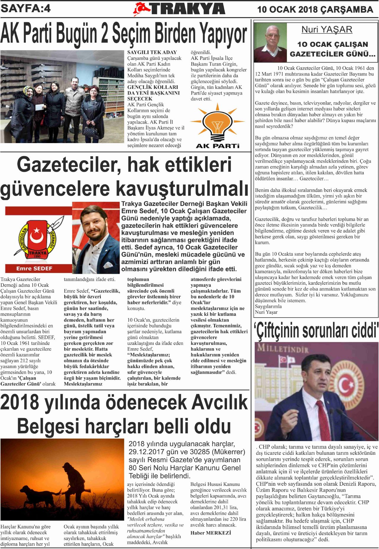 10 Ocak 2018