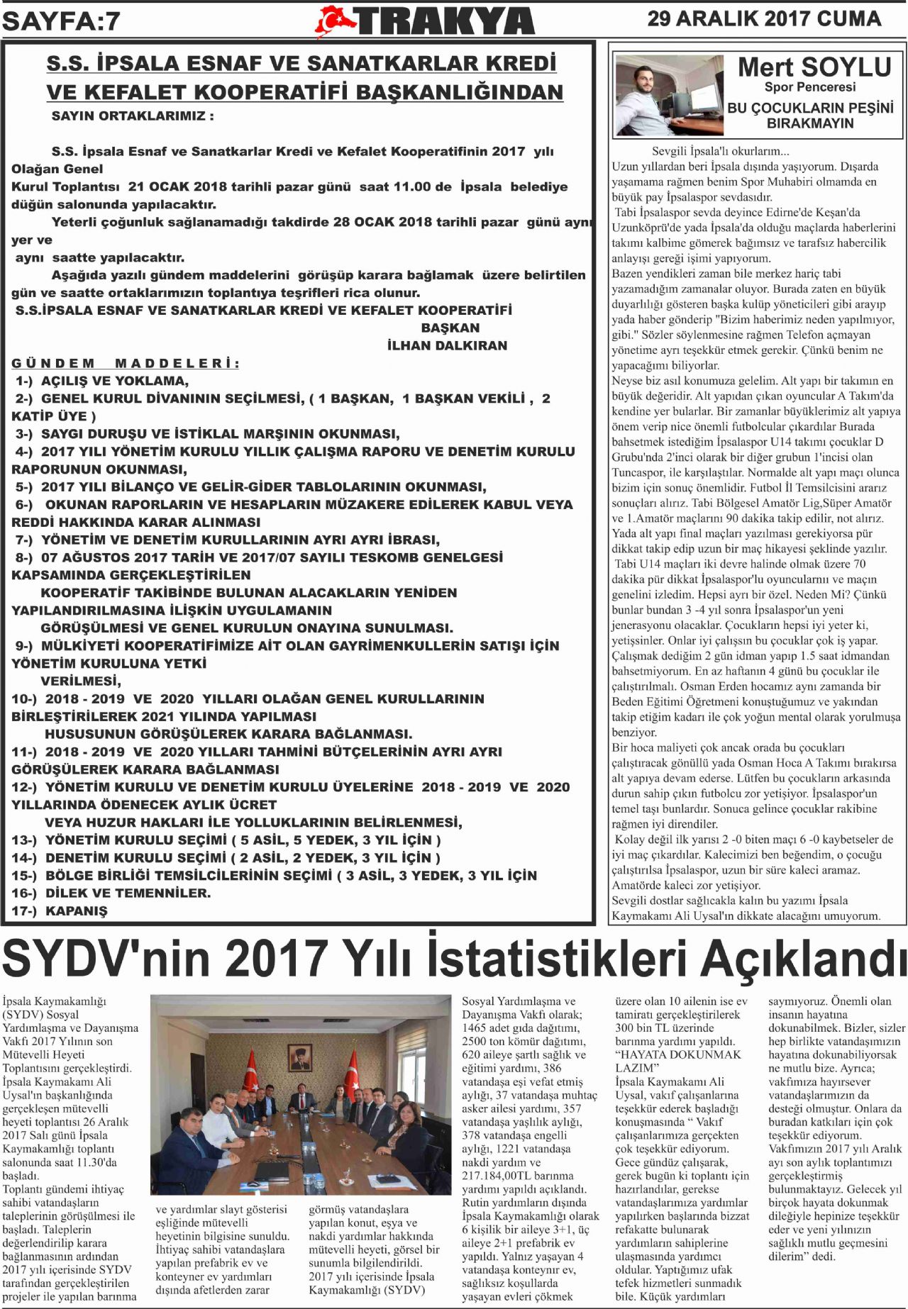 29 ARALIK 2017