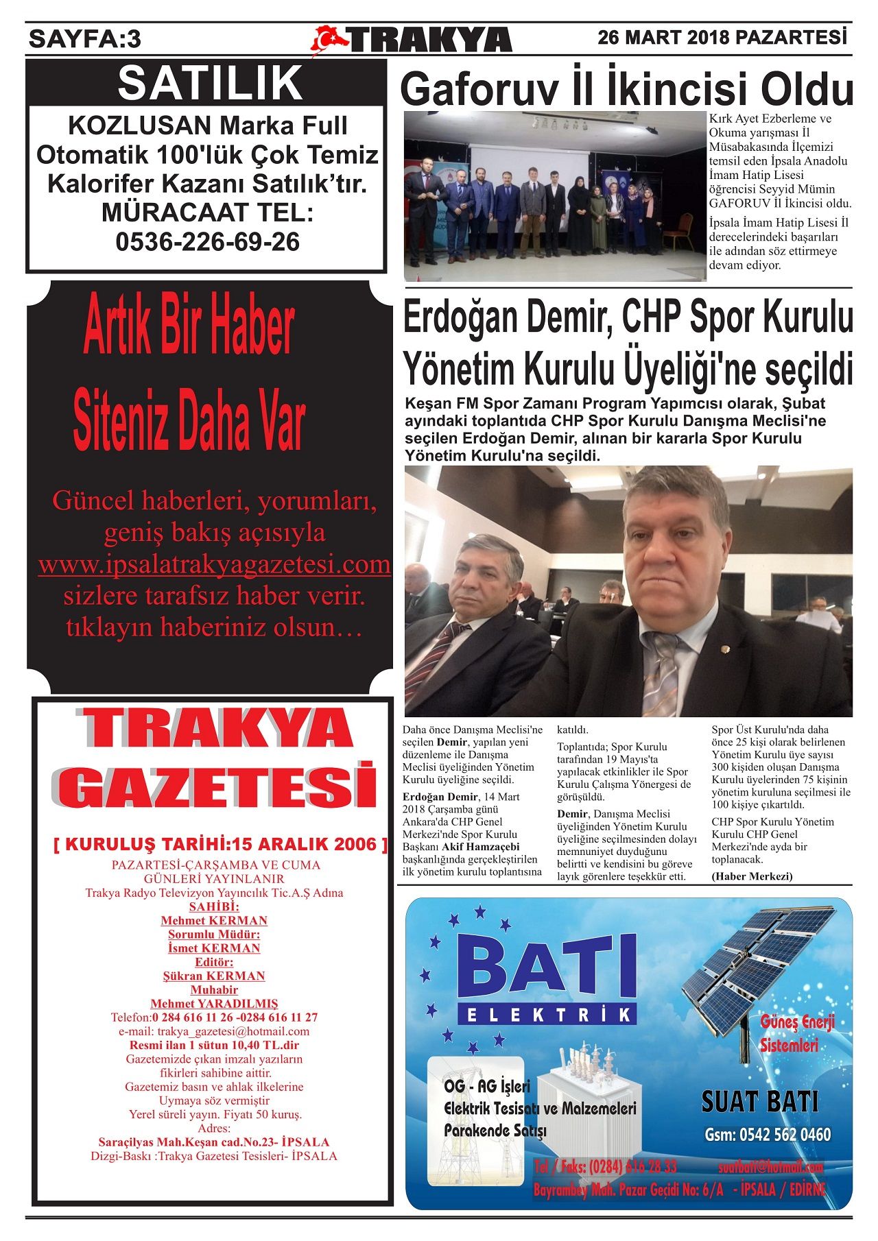 26 Mart 2018