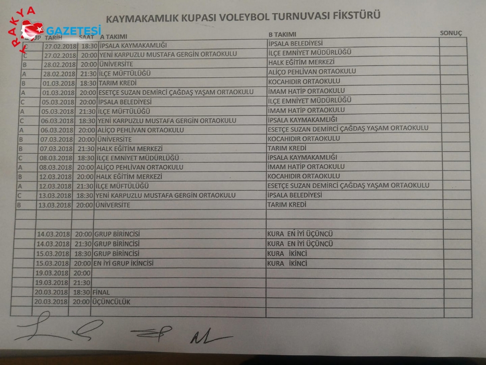 Kaymakamlık Voleybol Turnuvası Başladı.