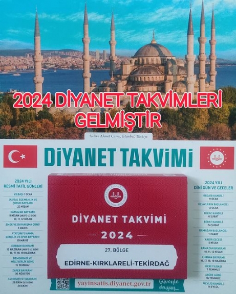 2024 Yılı Diyanet Takvimi Satışa Çıktı.