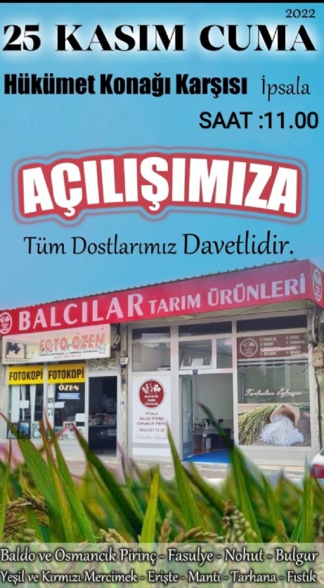 Balcılar Tarım Ürünleri Bugün Açılıyor