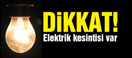 Pazar günü 7 saat elektrik yok!